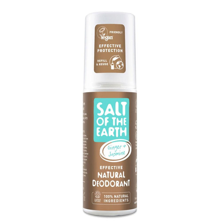 Salt of The Earth Ginger &amp; Jasmine Natural Spray Deodorant 100ml