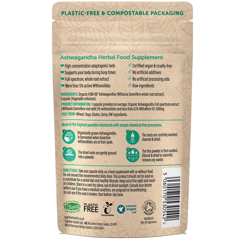 Together Health Ashwagandha From Whole Organic Root 30 Vegecaps