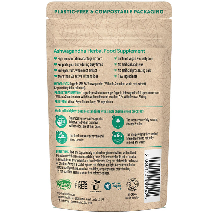 Together Health Ashwagandha From Whole Organic Root 30 Vegecaps