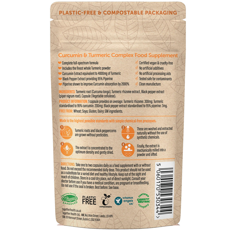 Together Health Curcumin and Whole Turmeric Root 30 Vege Capsules