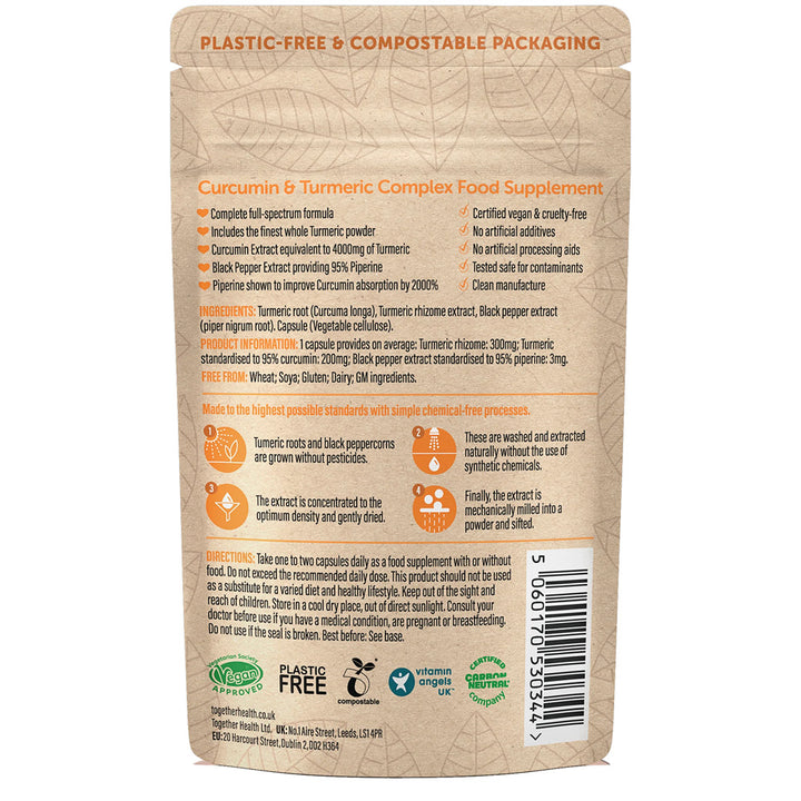 Together Health Curcumin and Whole Turmeric Root 30 Vege Capsules