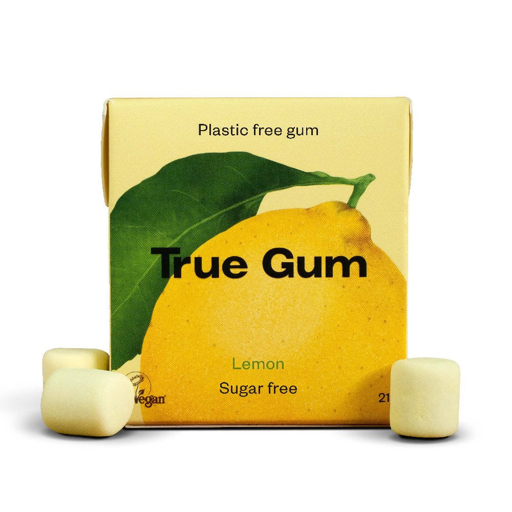 True Gum Plastic Free Chewing Gum - Lemon 21g