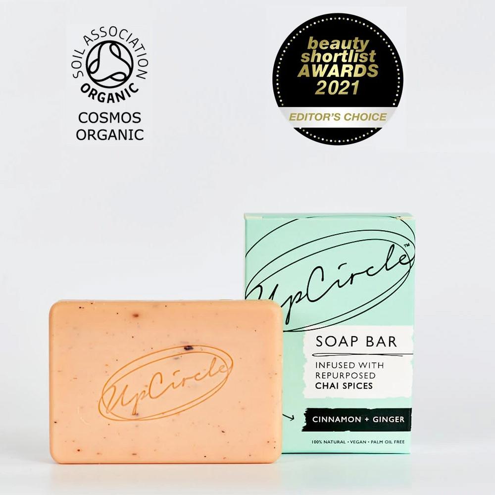 UpCircle Organic Cinnamon & Ginger Chai Soap Bar 100g