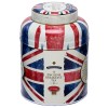 New English Teas Union Jack Round Tea Caddy With 80 English Breakfast Teabags