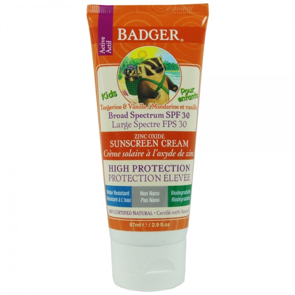 Badger Kids Tangerine & Vanilla Mineral Sunscreen SPF30 87ml