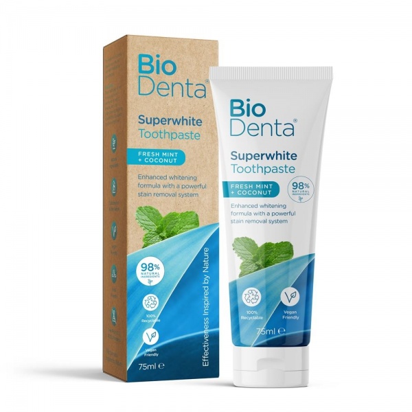 BioDenta Superwhite Toothpaste Fresh Mint & Coconut 75ml