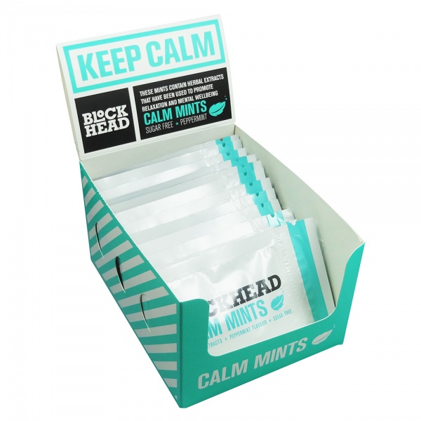 BlockHead Sugar Free Calm Mints 10 Pieces - 12 Pack