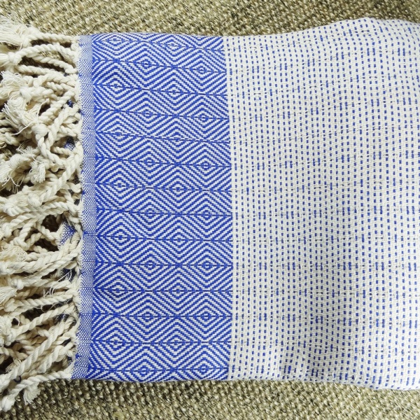 mOrganics Beauty Nefes Peshtemal, Beach Towel Blue 100x180cm 100% Cotton