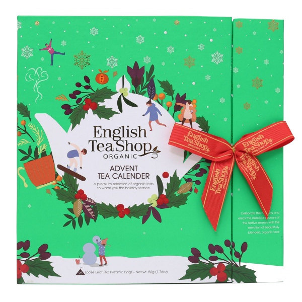 English Tea Shop Green Book Style Advent Tea Calendar 25 Teabags