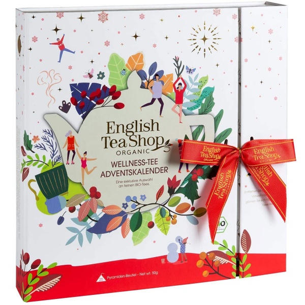 English Tea Shop White Organic Book Style Advent Calender