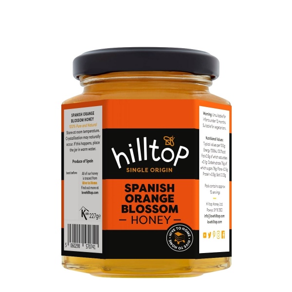 Hilltop Honey Spanish Orange Blossom Honey 227g