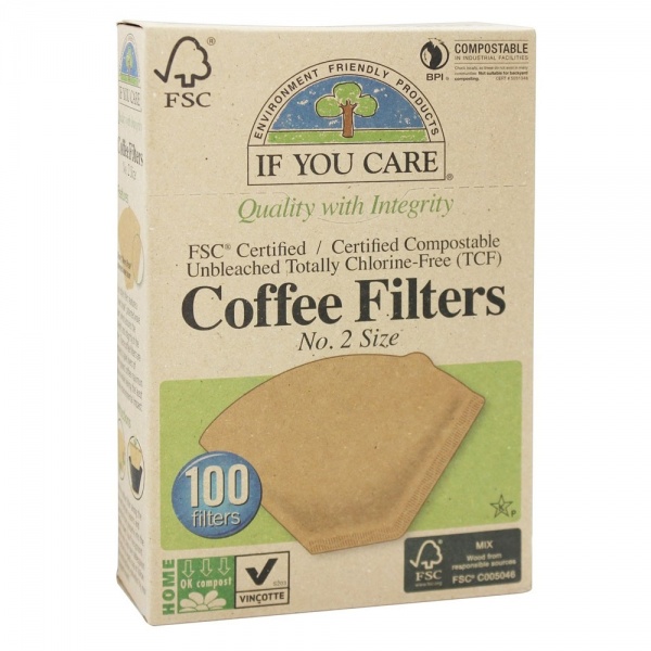 If You Care Unbleached Coffee Filters  No.2 Size - 100 Filters