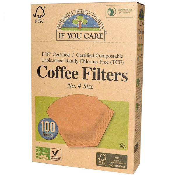 If You Care Coffee Filters No. 4 Unbleached - 100 filters