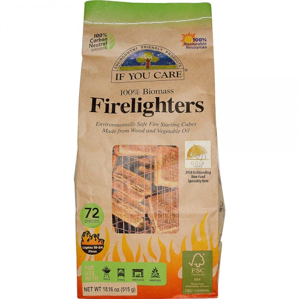 If You Care 100% Biomass Firelighters 72 Pieces