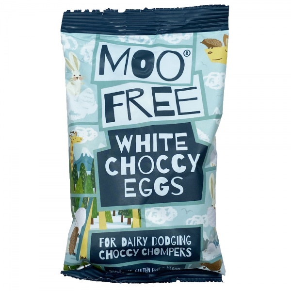 Moo Free Dairy Free White Choccy Eggs 50g