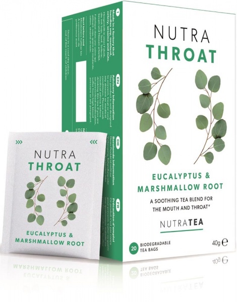 Nutratea Throat Eucalyptus & Marshmallow Root 20 Biodegradable Tea Bags