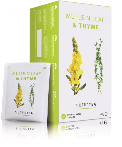 Nutratea Mullein Leaf & Thyme 20 Biodegradable Tea Bags