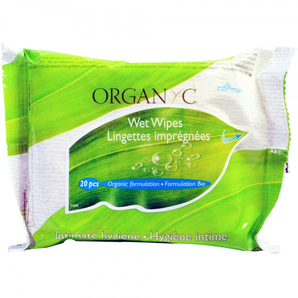 Organyc Wet Wipes - 20 Wipes Per Pack