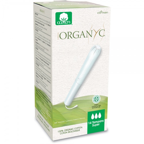 Organyc Organic Cotton Tampons With Applicator - Super - 14 Per Pack