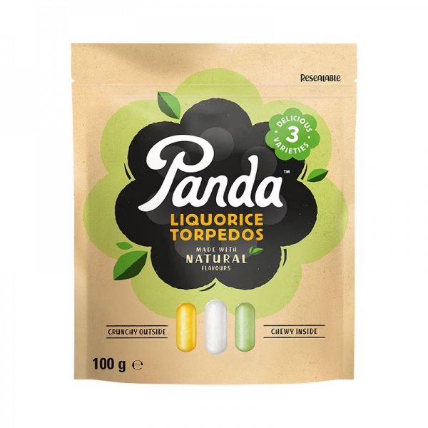 Panda Natural Liquorice Torpedos 100g