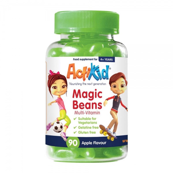 Actikid Magic Beans Multi-Vitamin  Apple Flavour 90 beans
