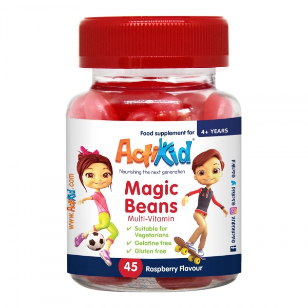 ActiKid Magic Beans Multi-Vitamin Raspberry Flavour Softgel 45 Beans