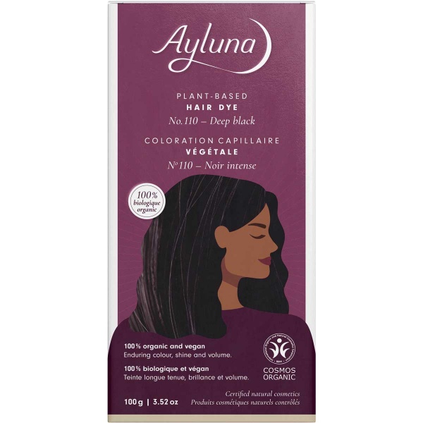 Ayluna Deep Black No.110 Plant-Based Hair Dye 100g