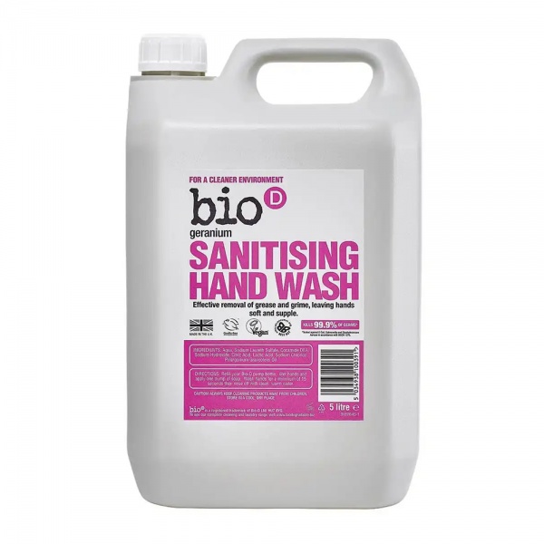 Bio-D Geranium Sanitising Hand Wash 5 Litre