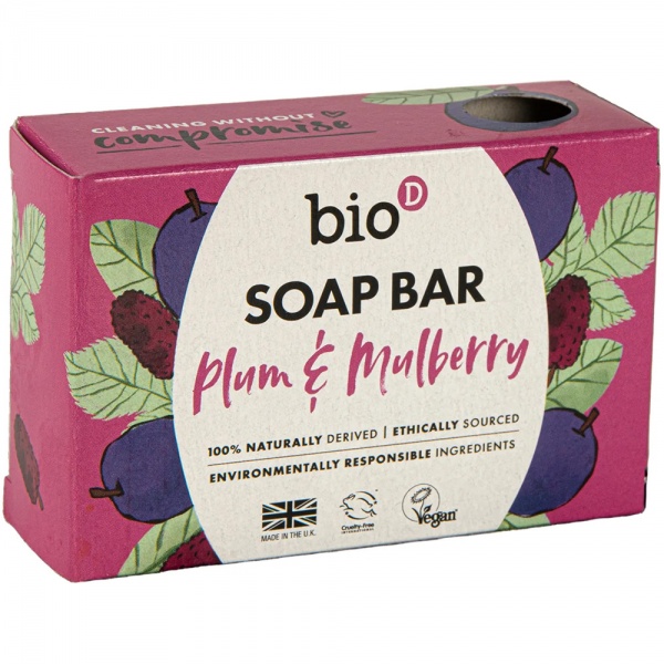 Bio-D Plum & Mulberry Soap Bar 90g