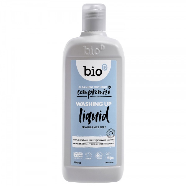 Bio-D Washing Up Liquid Fragrance Free 750ml