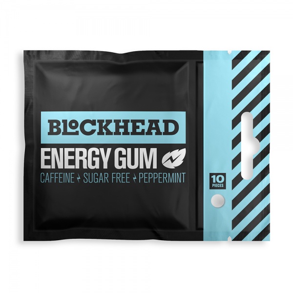 BlockHead Energy Gum 10 pieces - Peppermint Flavour 20g