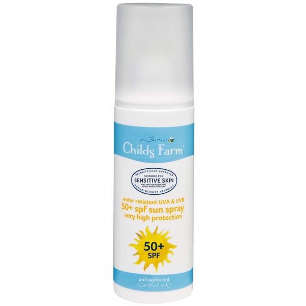 Childs Farm UVA & UVB Sunscreen Spray 50+SPF - Unfragrenced 125ml