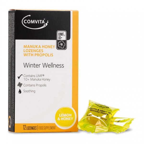 Comvita Manuka Honey Lozenges with Propolis (Lemon & Honey) 12s