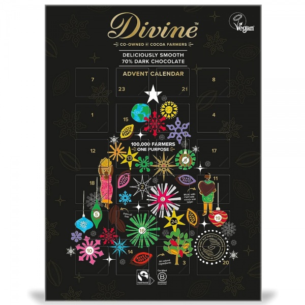 Divine Vegan Dark Chocolate Advent Calendar 85g