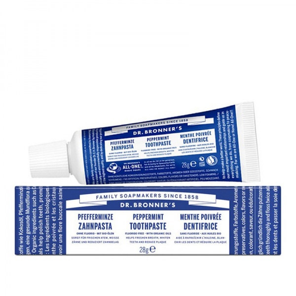 Dr. Bronner's Peppermint Toothpaste 28g - Travel Size