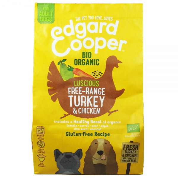 Edgard & Cooper Organic Free-Range Turkey & Chicken Dog Food 700g