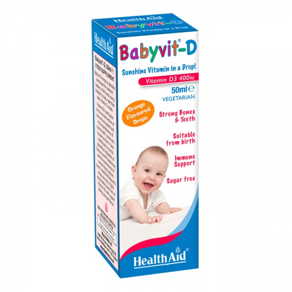 HealthAid BabyvitÂ®-D 400iu Vegan Drops 50ml