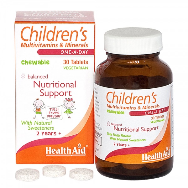 HealthAid Children's Multivitamin & Mineral 30 Vegetarian Tablets