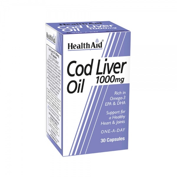 HealthAid Cod Liver Oil 1000mg 30 Capsules