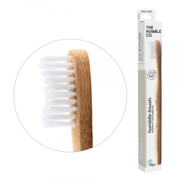 Humble Brush Adult White Soft Bristles Toothbrush