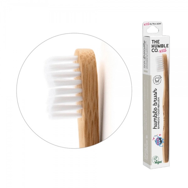 Humble Brush Kids White Ultra Soft Bristles Toothbrush