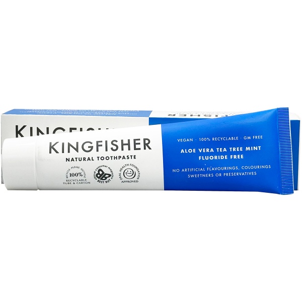 Kingfisher Aloe Vera -Tea Tree -Mint Toothpaste Fluoride Free 100ml