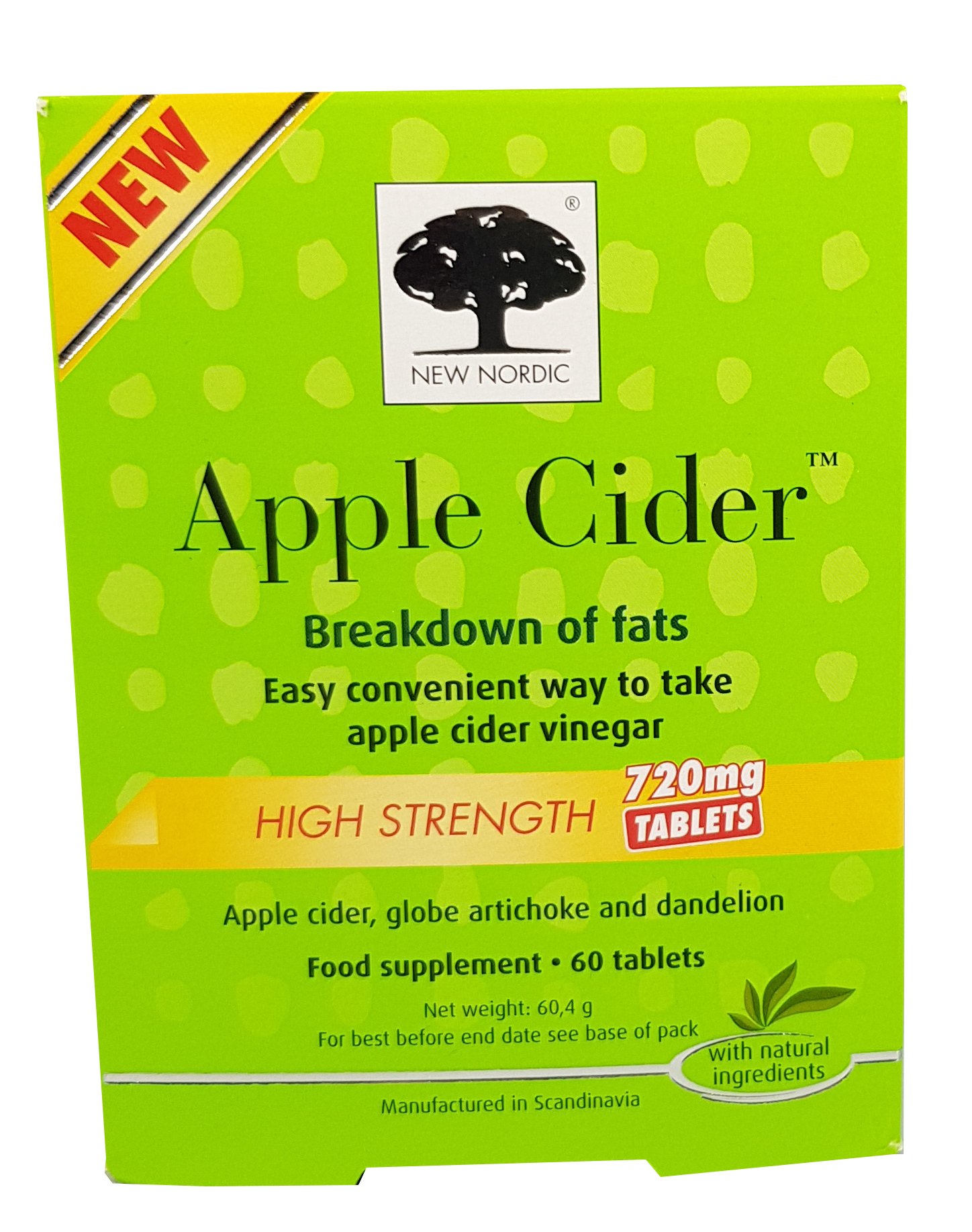 New Nordic Apple Cider High Strength - 60 Tablets
