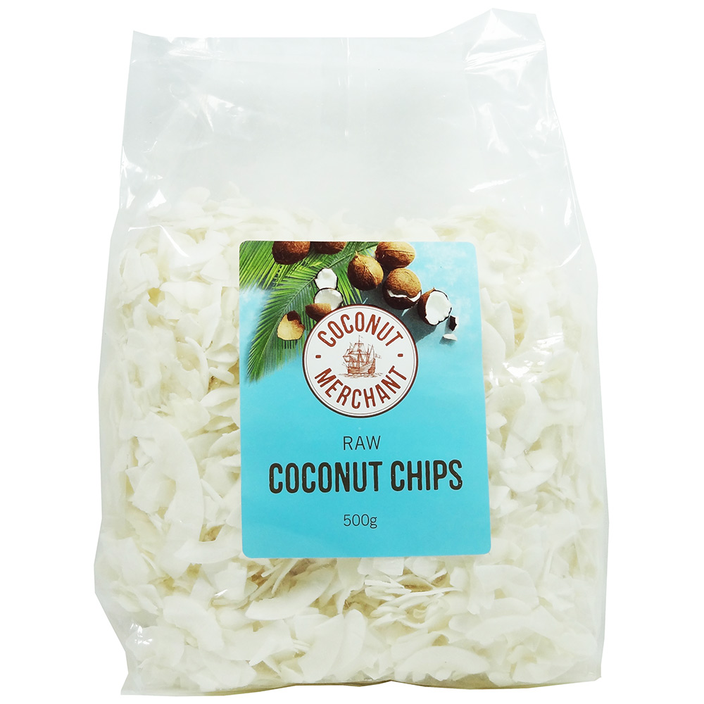 Coconut Merchant Organic Raw Coconut Chips 500g Beauty