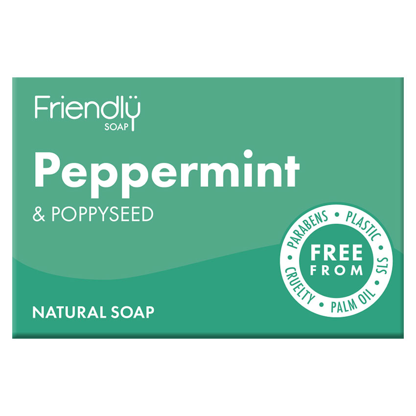 Friendly Soap Peppermint & Poppy Seed Soap 95g