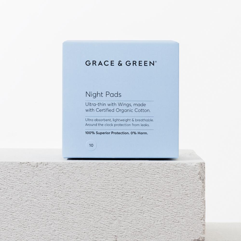 Grace & Green Night Pads with Wings 10s