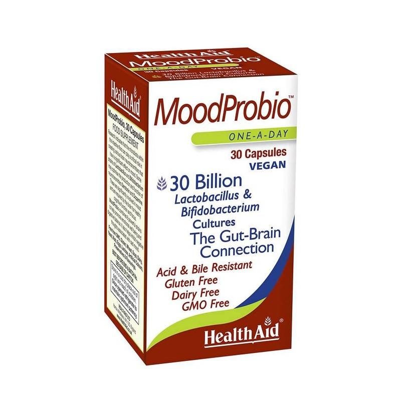 HealthAid Moodprobio 30 Billion Probiotic Cultures - 30 Vegan Capsules