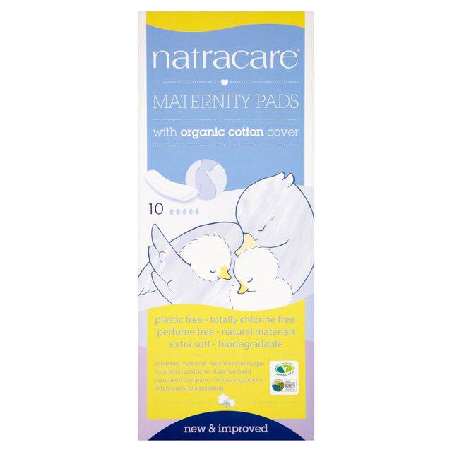Natracare Maternity Pads with Organic Cotton Cover 10 Pads
