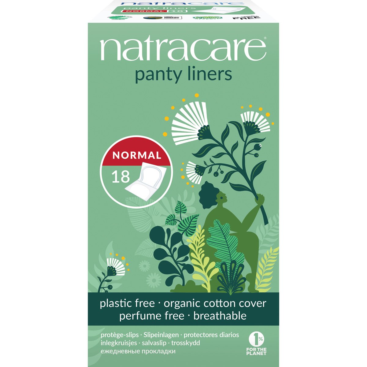 Natracare Organic Cotton Panty Liners - Ultra Thin - Pack of 22 - Natracare