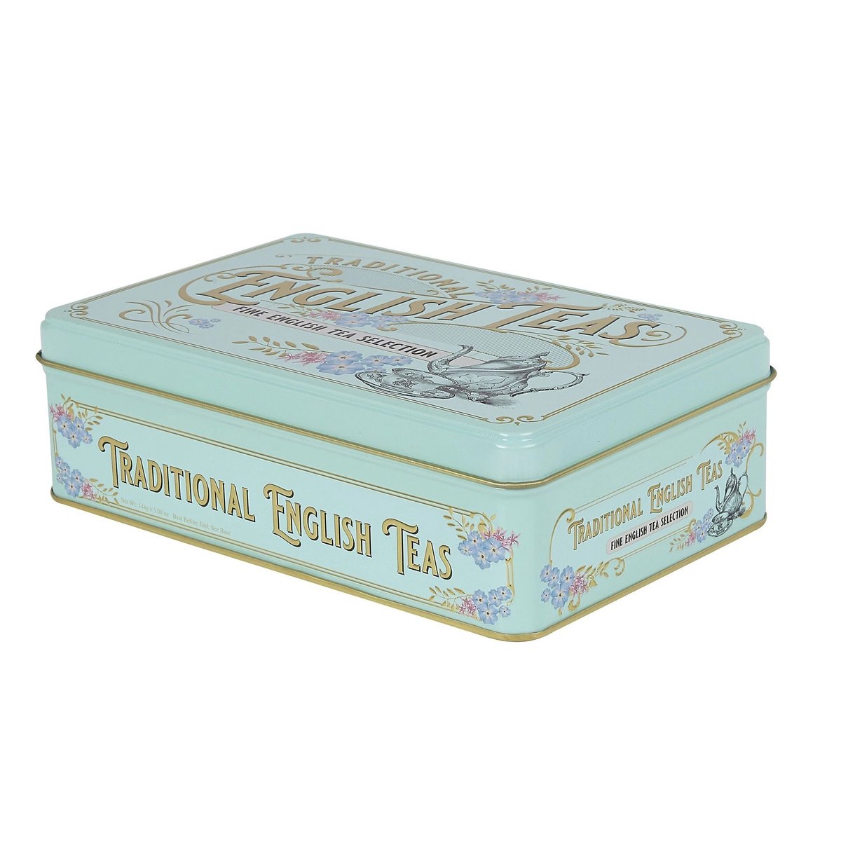 New English Teas Vintage Victorian Tea Tin with 72 teabag selection
